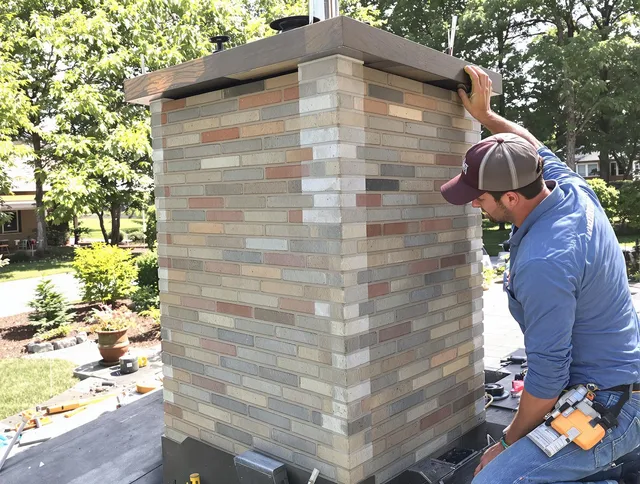 Fairview Park Chimney Sweep completing a modern chimney remodel in Fairview Park, OH