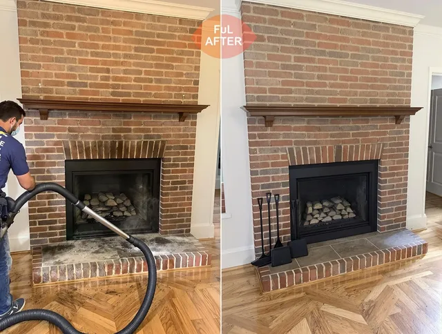 Fairview Park Chimney Sweep carefully sanitizing a fireplace in Fairview Park, OH