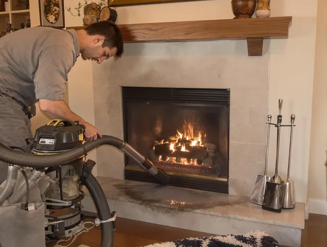 Routine fireplace upkeep by Fairview Park Chimney Sweep in Fairview Park, OH