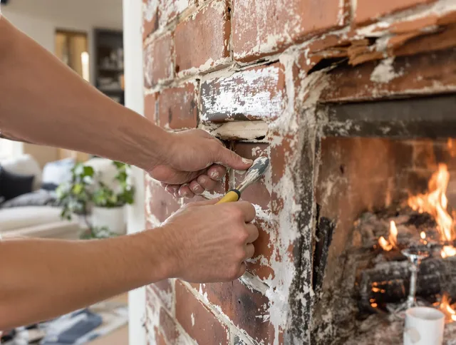 Routine fireplace repair by Fairview Park Chimney Sweep in Fairview Park, OH