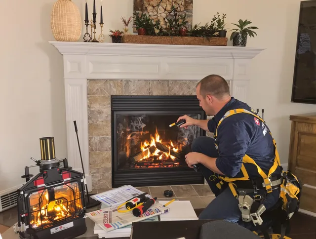 Safety-focused fireplace inspection by Fairview Park Chimney Sweep in Fairview Park, OH